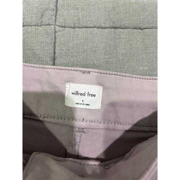 Wilfred Free Aritzia Modern Cargo Pants Purple Slate Barrel Leg High Rise Sz 4 - Picture 6 of 8